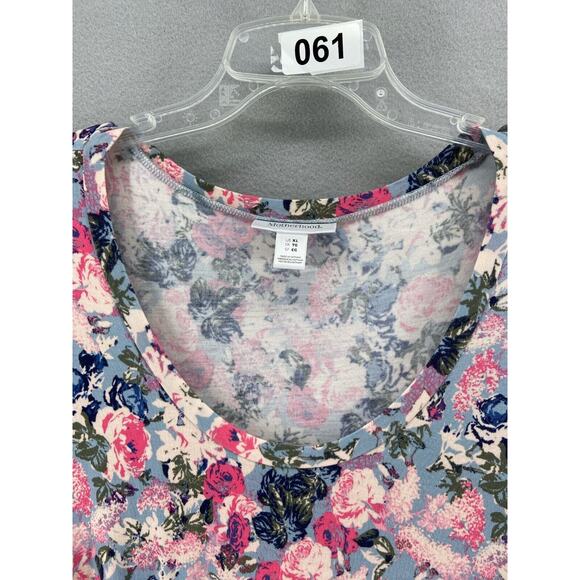 Motherhood Maternity Dress Women’s Sz XL Pink Blue‎ Floral Ruched Baby Shower - Picture 12 of 12